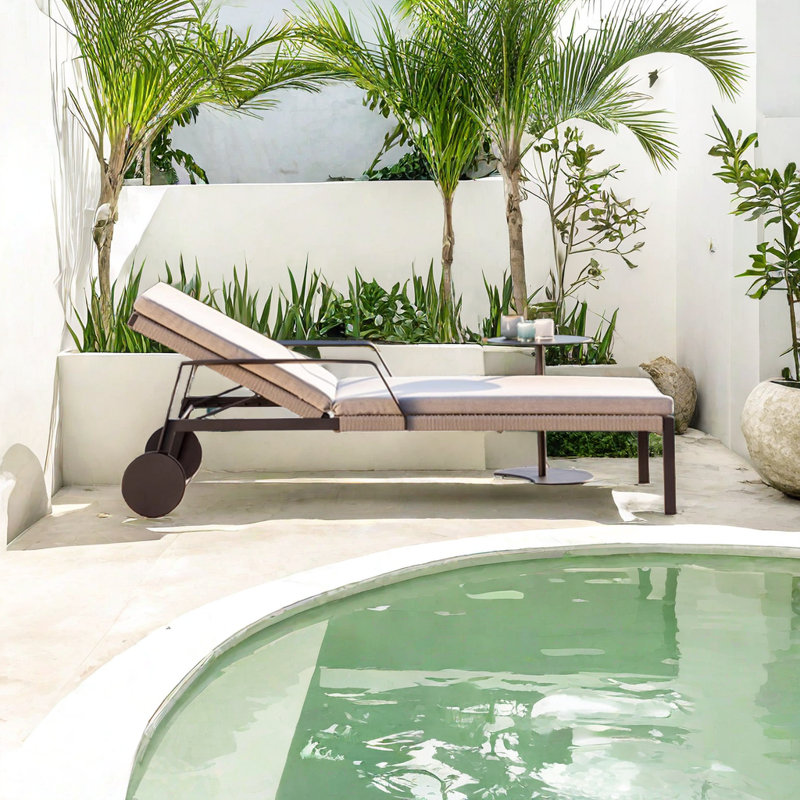 Chaise longue en osier Luxe