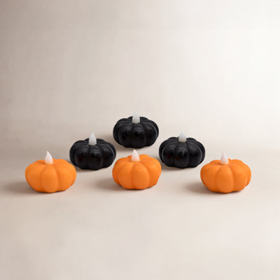 Battery-Operated Lighted Pumpkin Set