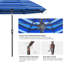 Parasol de marché en oléfine 9 'avec inclinaison et manivelle-1188038505