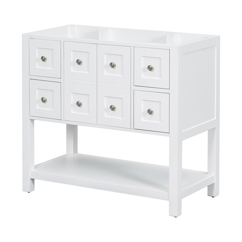 Meuble-lavabo simple avec plateau 35,61 po, Blanc