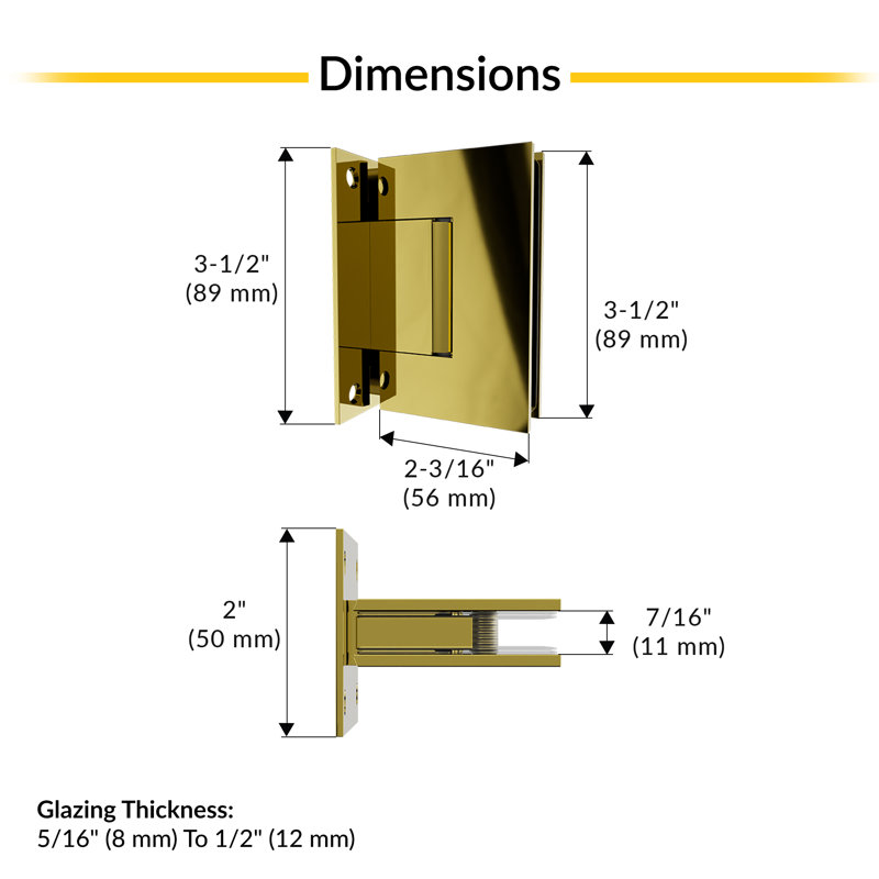 Charnière standard à fixation murale Brixwell G537BR