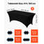 Nappe pour événements ajustés rectangulaires de 6 pi, housses de table extensibles noires infroissables, protecteur de nappe en spandex lavable, pour les fêtes, les mariages, les cocktails, les banquets et les fêtes-710628916-710628918