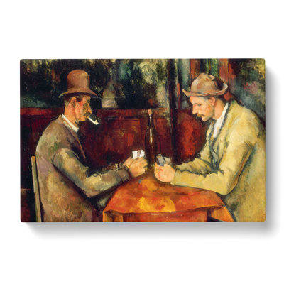 The Card Players Vol.3 by Paul Cezanne - Wrapped Canvas Painting