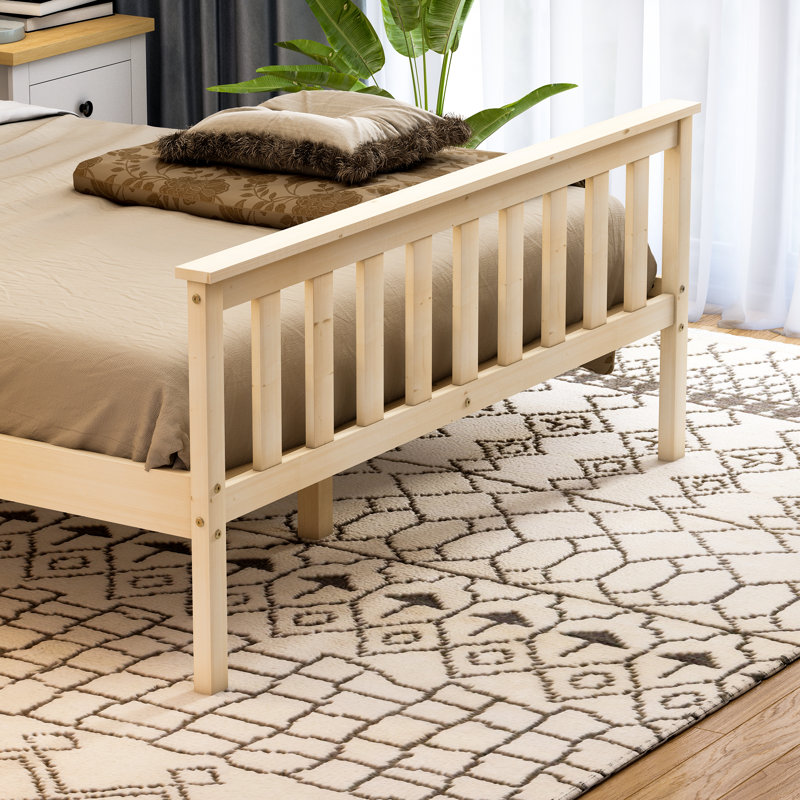 Solid Wood Bed, Pine, Double (4'6)