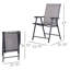 Ensemble de 2 chaises de patio pliantes (excluant la table) Outsunny