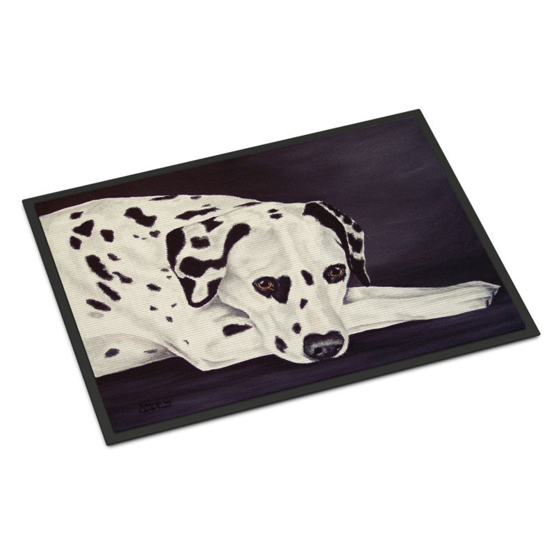 Paillasson d’extérieur anti-dérapant Dalmatien Watseka dal, Rectangle 2 pi x 3 pi