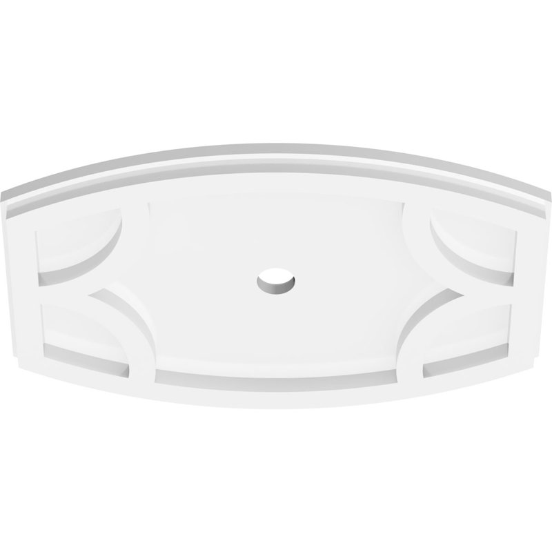 Médaillon de plafond contemporain en PVC de qualité architecturale Kailey, H 1 po x l 14 po x P 9,375 po