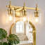 Luminaire de salle de bain 3 lumières, applique murale linéaire moderne avec abat-jour en verre nervuré transparent, luminaire mural contemporain pour couloir de chambre à coucher à miroir-1335436851