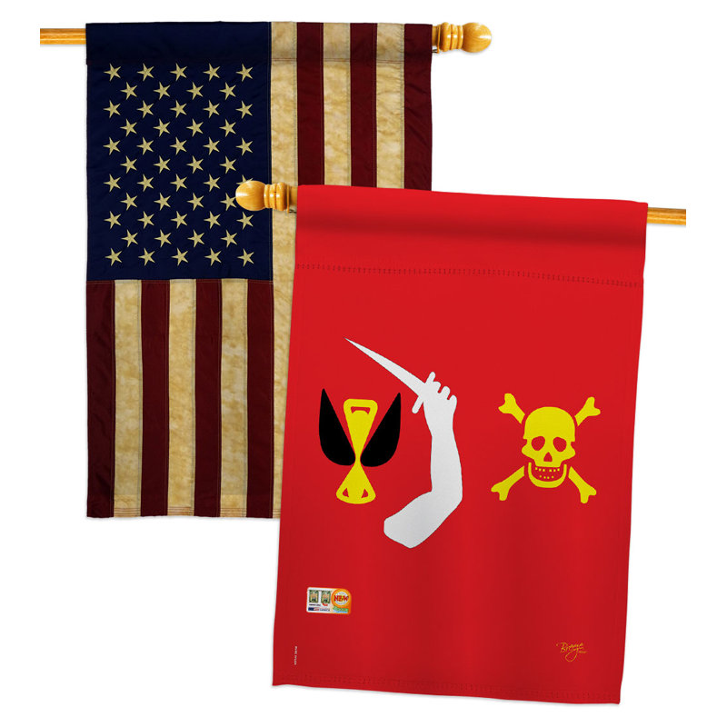 Drapeau de maison en polyester à 2 côtés 40 x 28 po