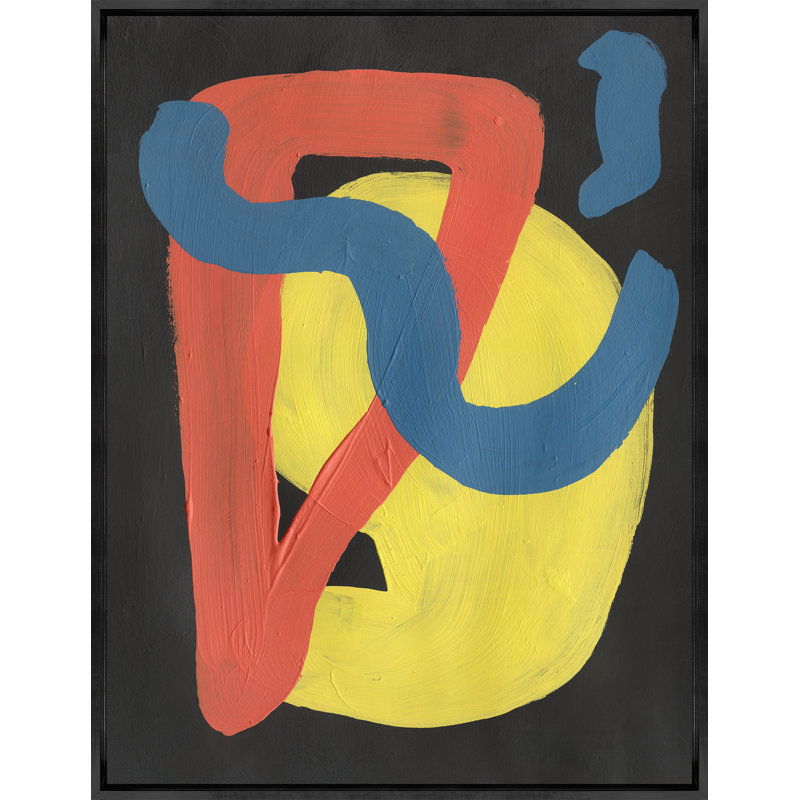 «Colored Shapes On Black III» par Ryan Brown, H 41,5 po x l 31,5 po
