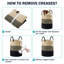 Panier à linge en tissu noir moderne brun - portable, capacité 72L-522031808