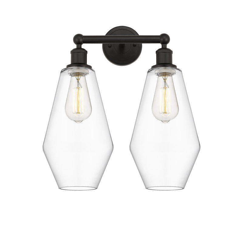 Éclairage pour meuble-lavabo à intensité variable 2 lumières Amylea, Clair, Bronze frotté à l'huile