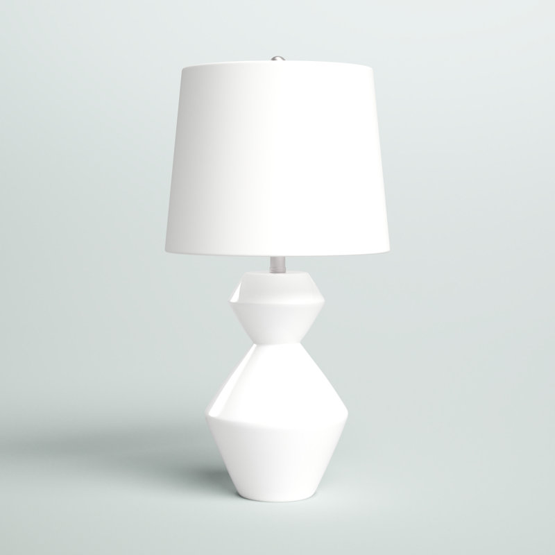 Lampe de table blanche 27,5 po Mongillo