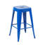 Tabouret à hauteur de comptoir 24 po, ensemble de 4 tabourets de bar en métal sans dossier, empilable, amovible et facile à assembler, pour économiser de l'espace pour un îlot de cuisine / bar / café / salle à manger (bleu)-1621274614-1621274510