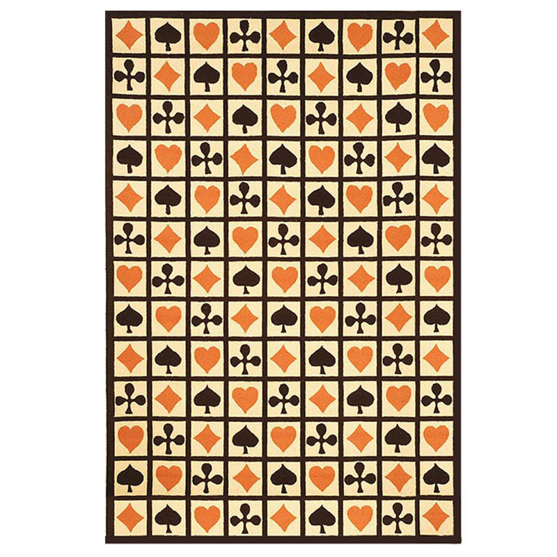 Chelsea Hand Hooked Wool Pile Geometric Rug, Rectangle 6' x 9'