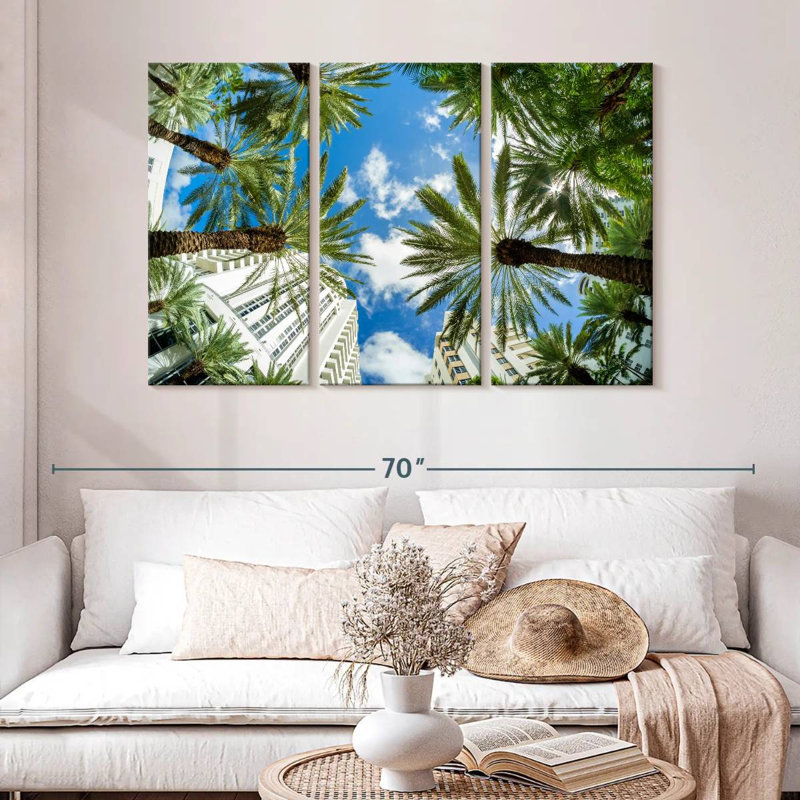 Under Miami Palms, 32" H x 50" W