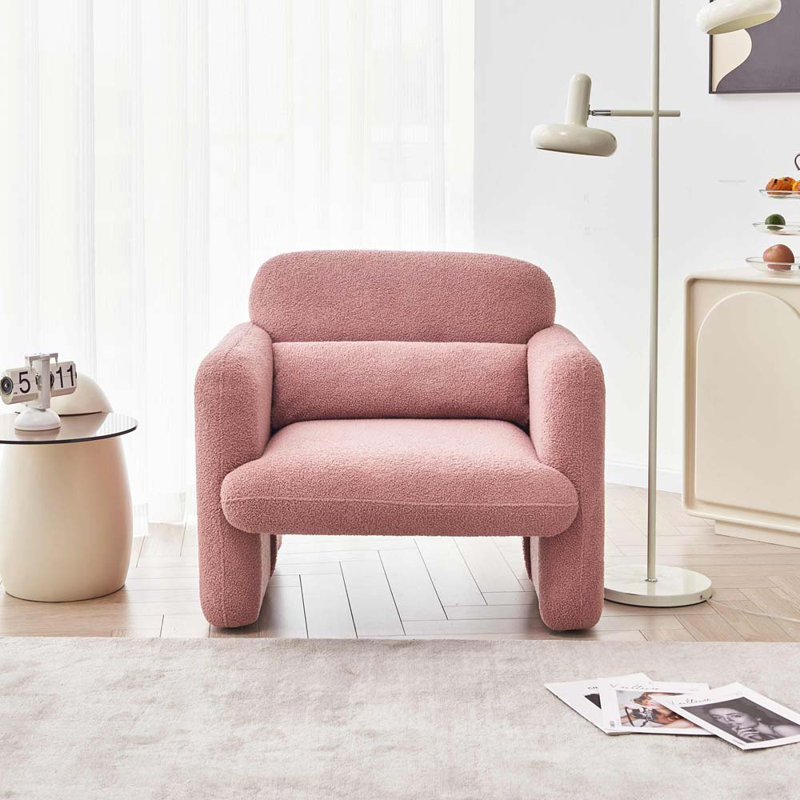 Fauteuil large 33,86 po Vicky, Orange moelleux