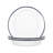 Argon Tableware - White Enamel Deep Bowls - 22.5cm - Navy