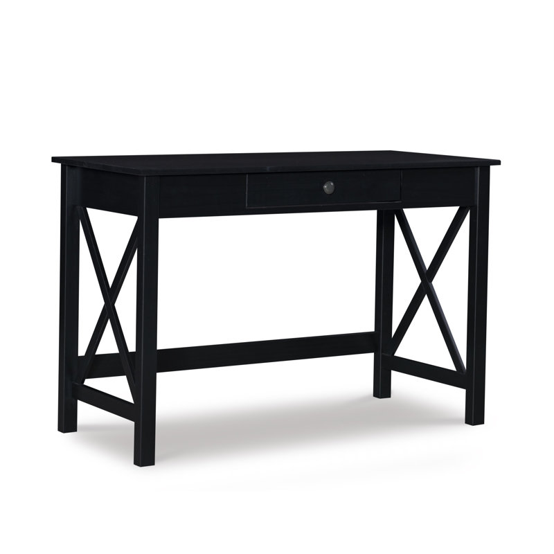 Stimpson Solid Wood Writing Desk, Black