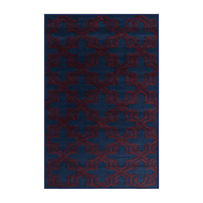 Tapis gris en treillis lavable à la machine, Rectangulaire 3 pi x 5 pi