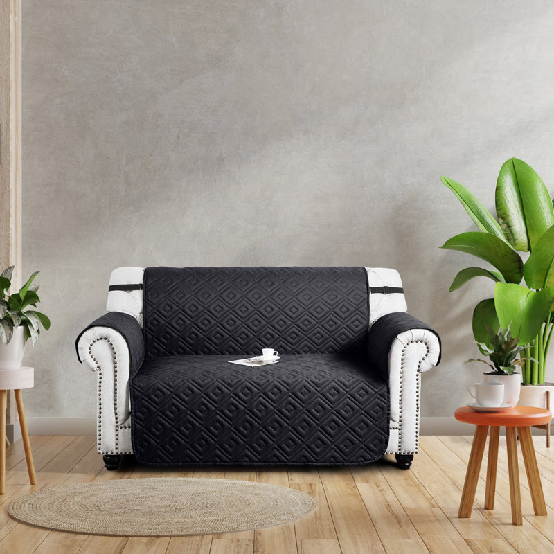 Reversible Waterproof Sofa Cover – Quilted Anti-Slip Couch Protector with Adjustable Strap, 179cm H x 280cm W - (3 Seater)