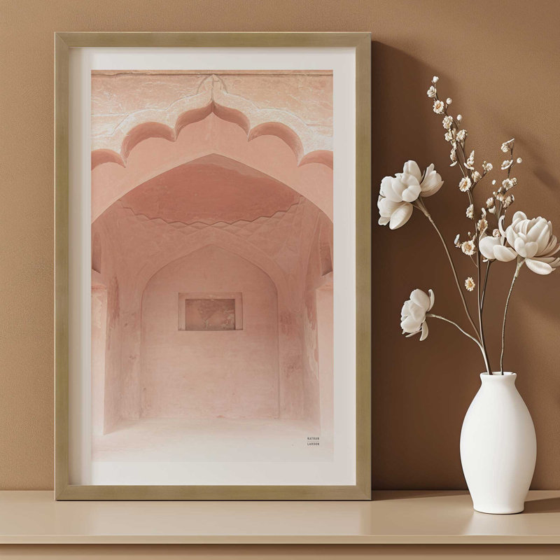 " Desert Rose Alcove ", 17.25" H x 13.25" W, Weathered Zinc