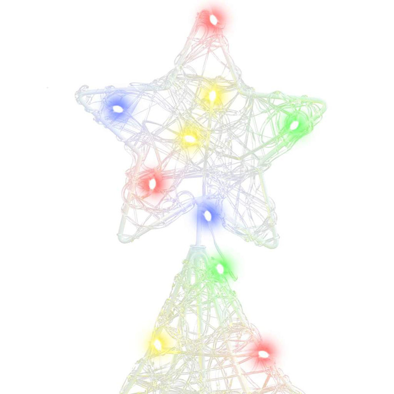 vidaXL Christmas Tree with 240 LEDs Acrylic, Multicolour, 122cm H x 82cm W x 20cm D