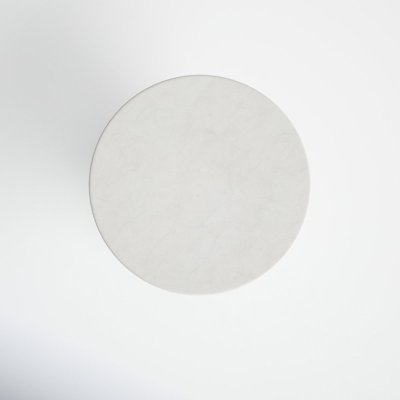 Quinley Marble Top End Table, White