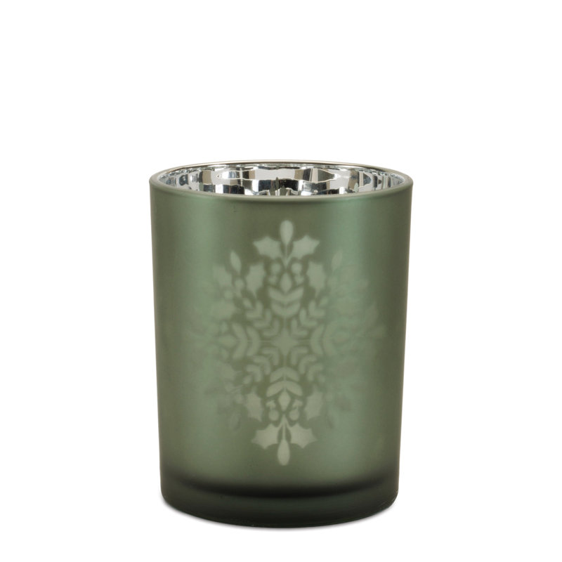 Porte-bougie en forme de flocon de neige givré (ensemble de 2)