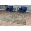 Tapis turc vintage tissé à la main beige pour le salon et la cuisine avec un motif décoratif en laine rétro