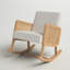 Chaise berçante Adena avec accoudoirs en rotin-1413848899
