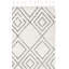 Tapis géométrique en laine / coton tissé à la main Mehaffey en ivoire / noir-182016885