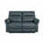 Dark Grey Leather Loveseat est en rupture de stock