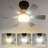 18in Modern Socket LED Ceiling Fan Light