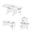 Ensemble de table de salle à manger extensible Traditional avec banc amovible et 4 chaises rembourrées
