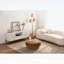 Table basse ronde ronde avec couvercle rabattable