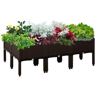 Outsunny 6 Piece Raised Garden Bed Kit