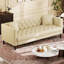 Canapé Chesterfield de 81 po en cuir de style Mid-Century à 3 places avec dossier capitonné -190184079