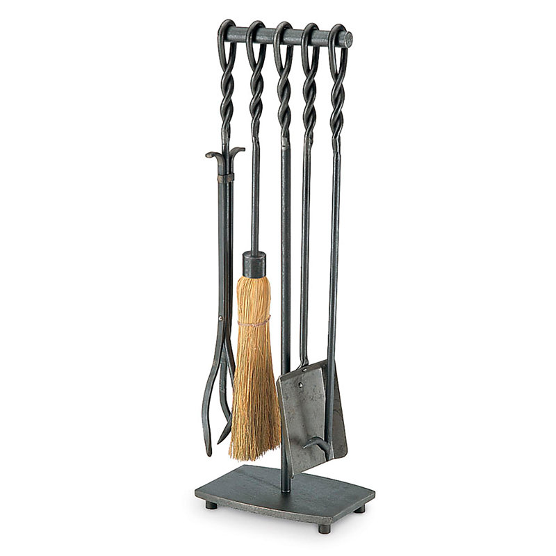 Ensemble d'outils de foyer en fer forgé