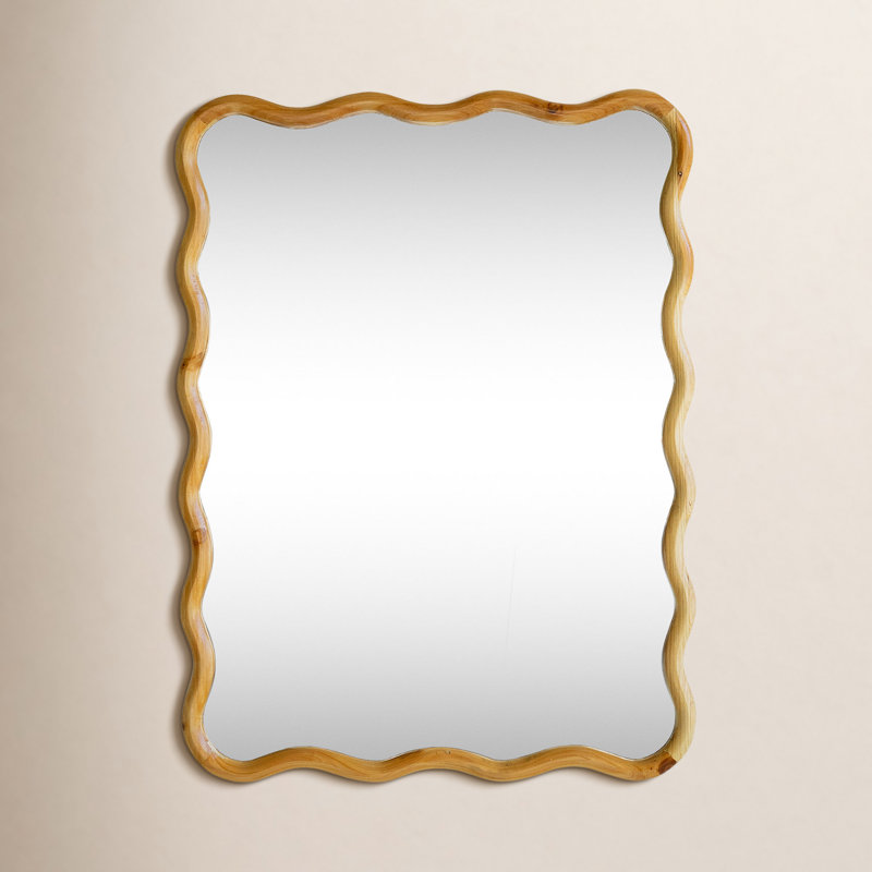  Miroir mural rectangulaire en bois