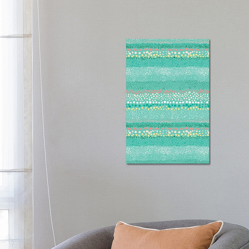 Little Textured Dots Green by Ninola Design - Wrapped Canvas Gallery-Wrapped Canvas Giclée