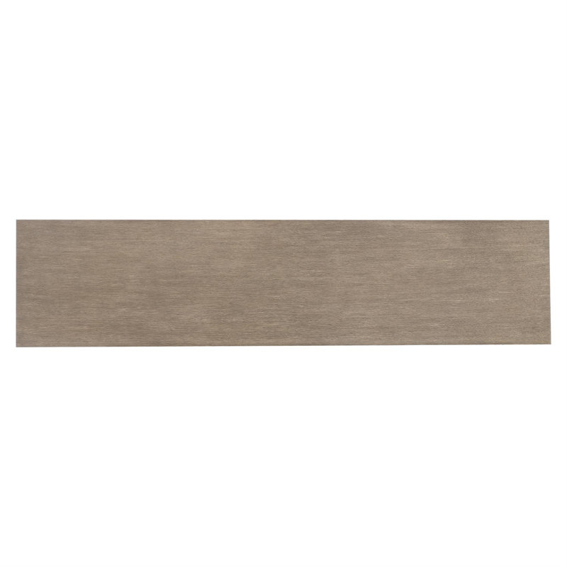 Contemporary Rectangular Brown and Stainless Steel Console Table