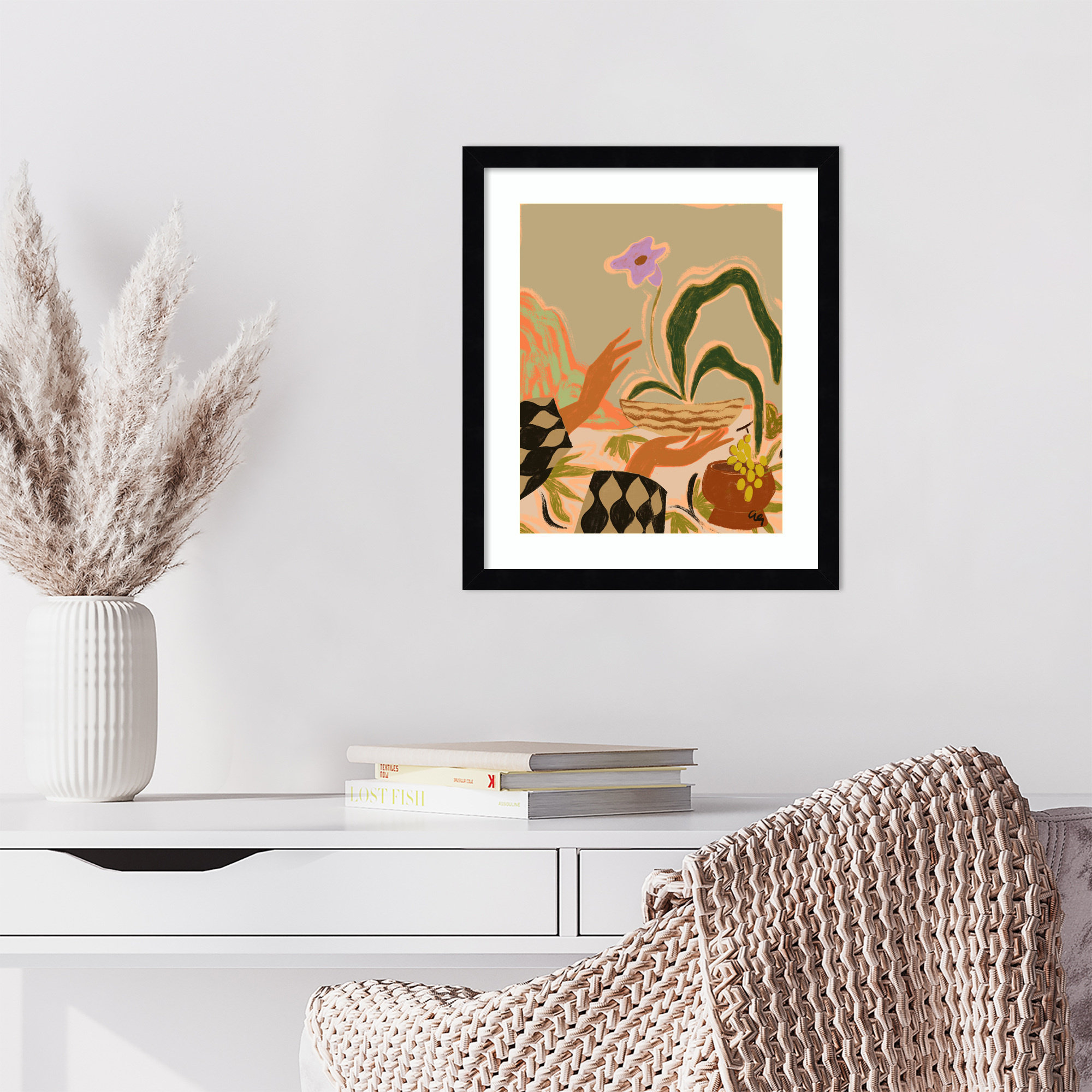 The Power Of One by Arty Guava Wood Framed Wall Art Print, Black , 17" H x 15" W