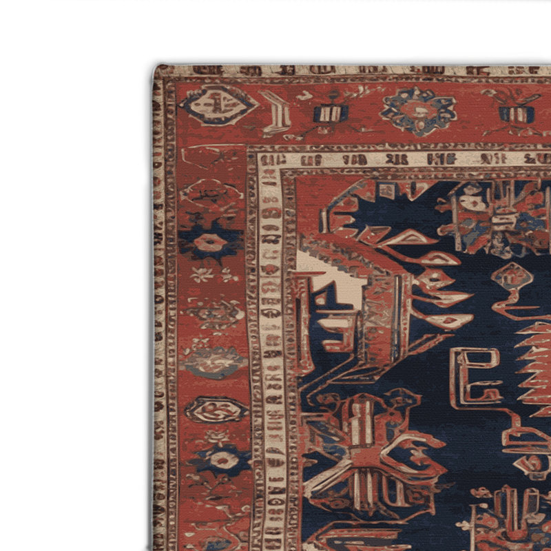 Tapis d'intérieur et d'extérieur brun Persian, Rectangulaire 8 pi x 10 pi