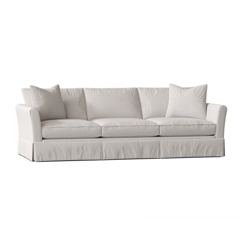 Canapé rembourré 83 po Shelby, Tissage natté ivoire Drusky Sustain®
