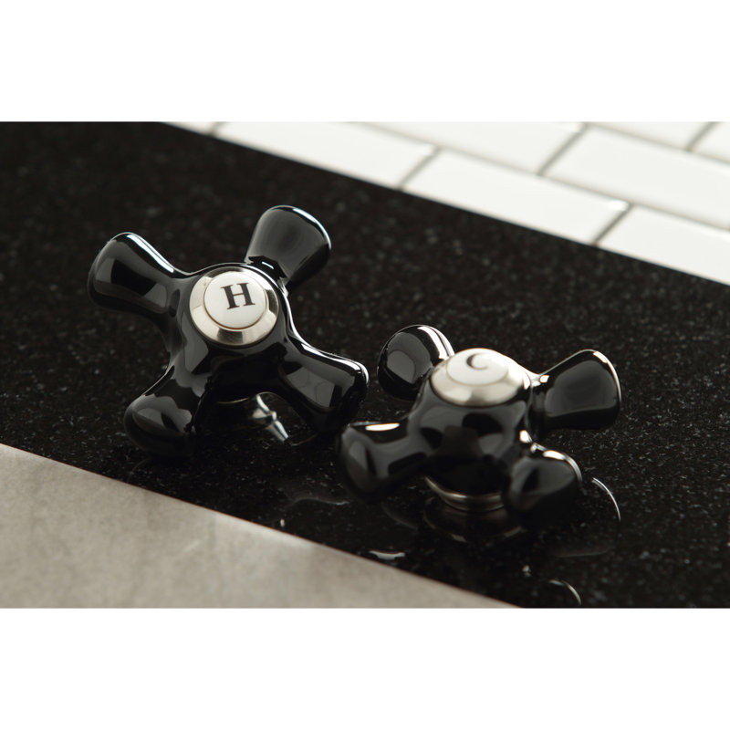 Kingston Brass Duchess Two-Handle 2-Hole Deck Mount Bar Faucet, Brushed Nickel