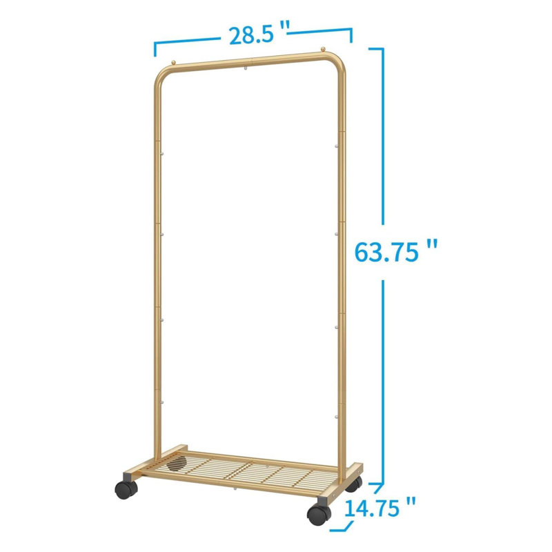 Mickelle Metal Rolling Clothes Rack