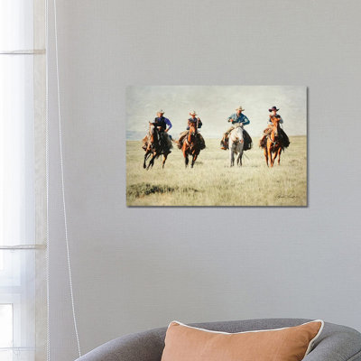 Giddy Up Horse by Rhonda Thompson - Wrapped Canvas Print