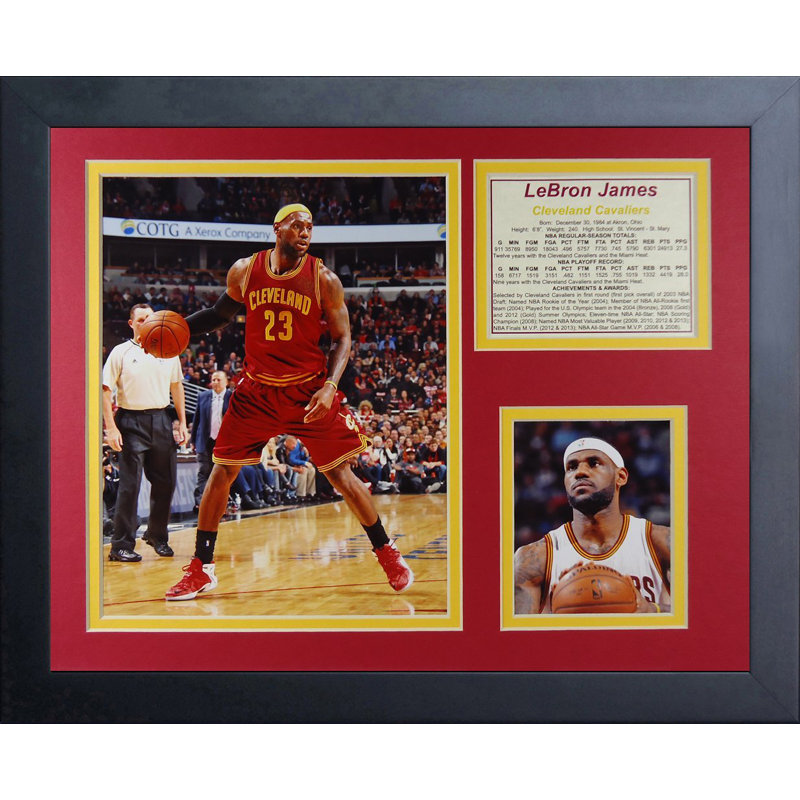 Souvenirs encadrée lebron james cleveland cavaliers
