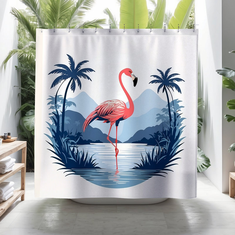 Rideau de douche Nixon Flamingo